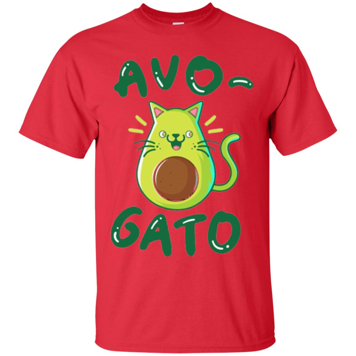 Cat Lovers T-shirt Avocado Avogato Red