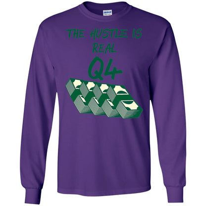 Money T-shirt The Hustle Is Real Q4 Making Money Novelty Purple