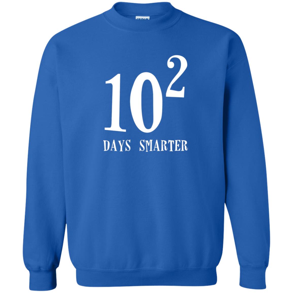 Funny Math 100th Day T-shirt 10 Squared Is 100 Days Smarter Royal