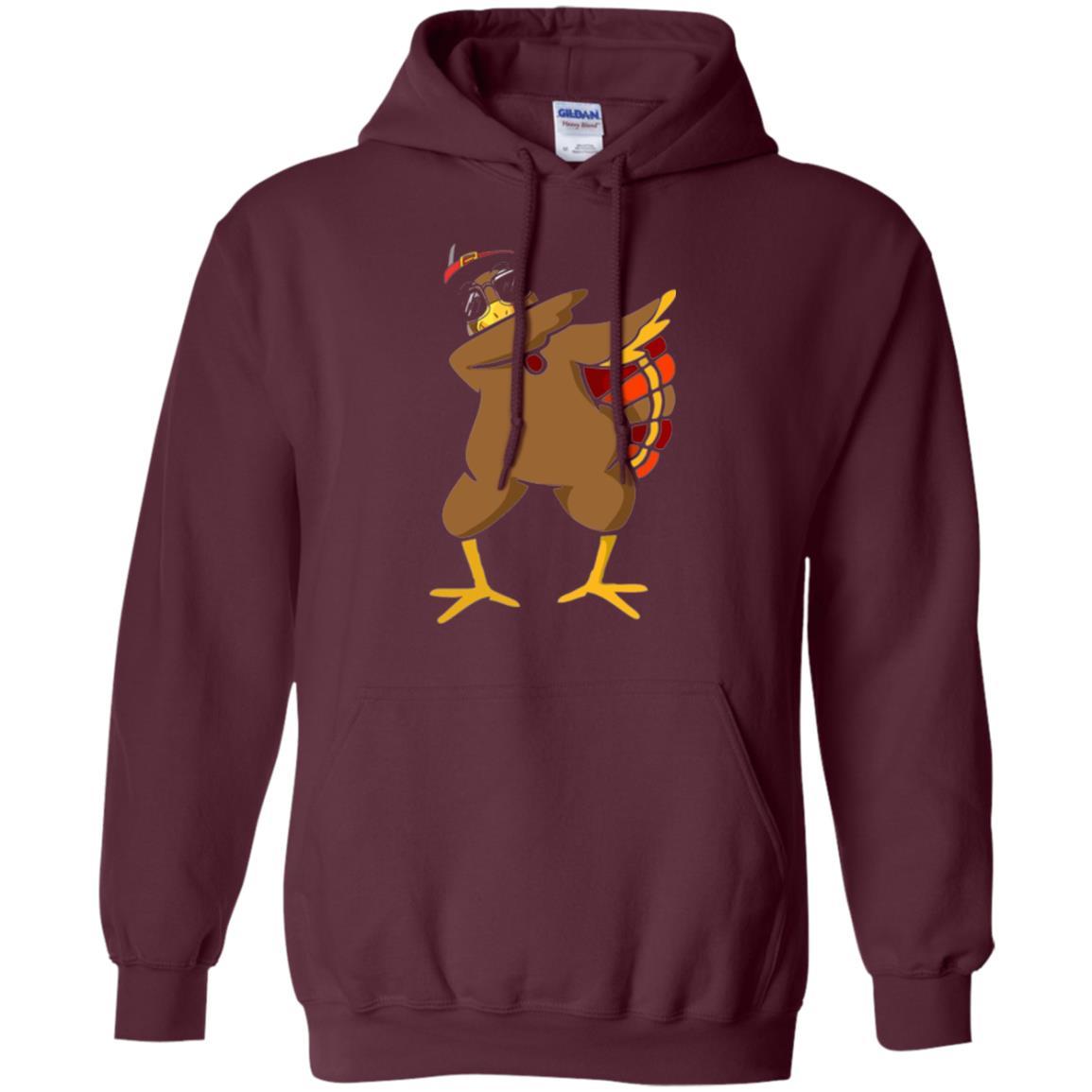 Thanksgiving T-shirt Dabbing Turkey Maroon