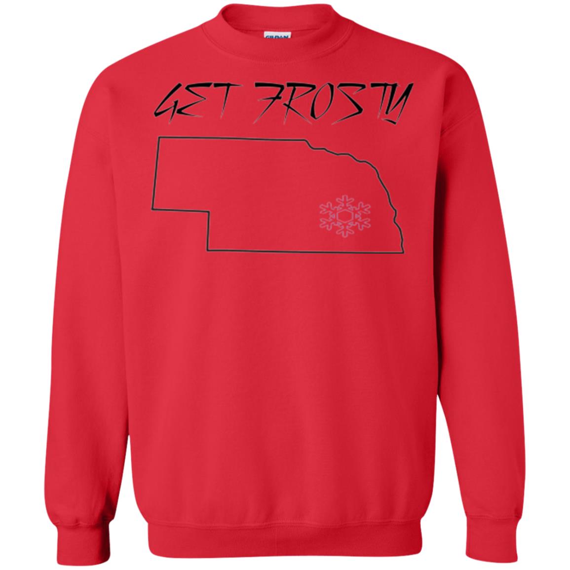 Christmas T-shirt Get Frosty Nebraska Football Red