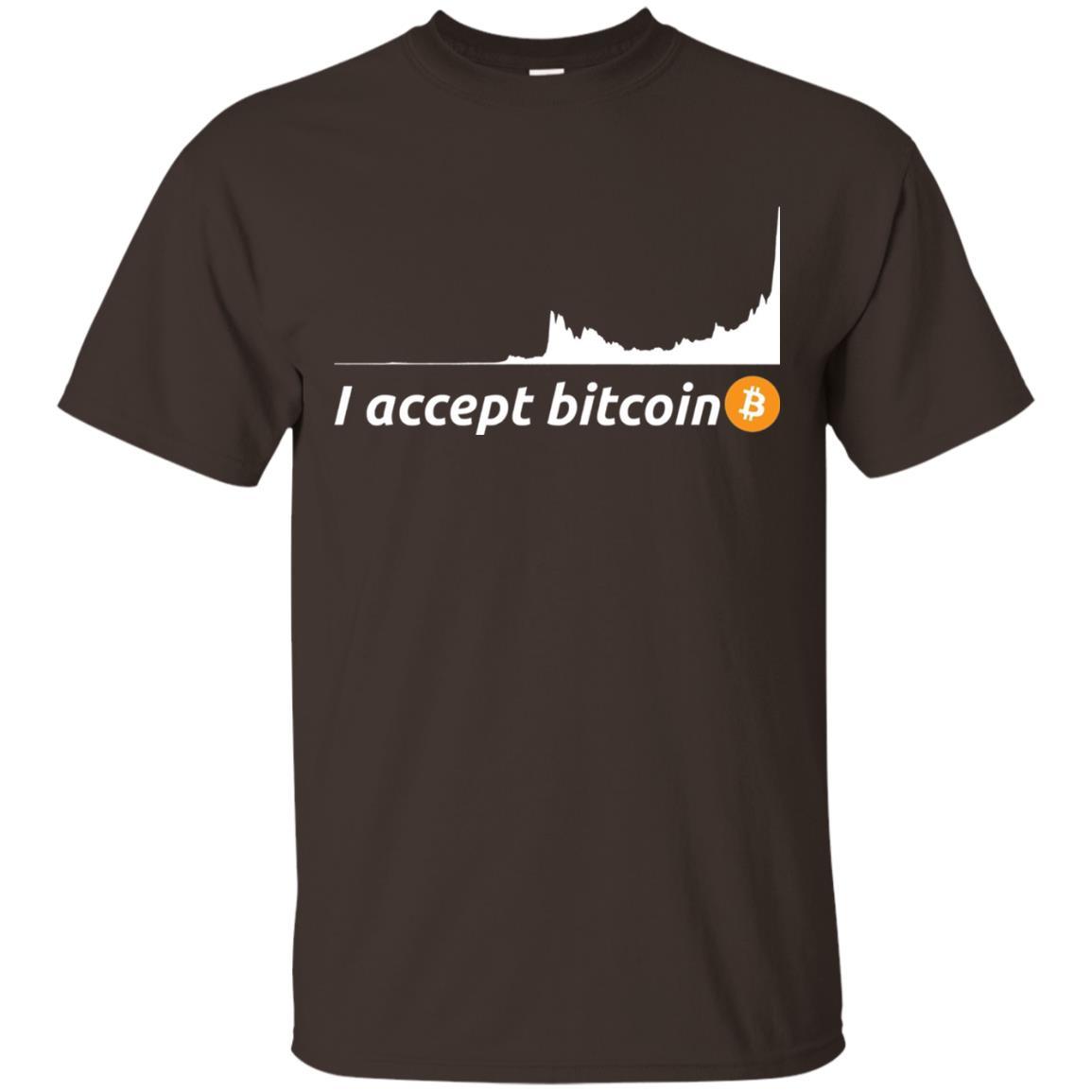 Cryptocurrency T-shirt I Accept Bitcoin Dark Chocolate