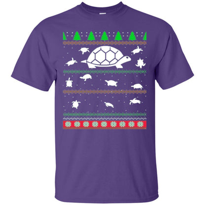 Christmas T-shirt Turtle Lover Merry Christmas Purple