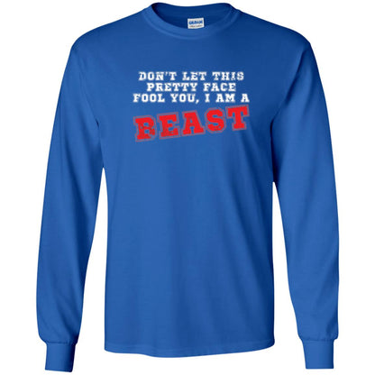 Wrestling T-shirt Don_t Let This Pretty Face Fool You Royal