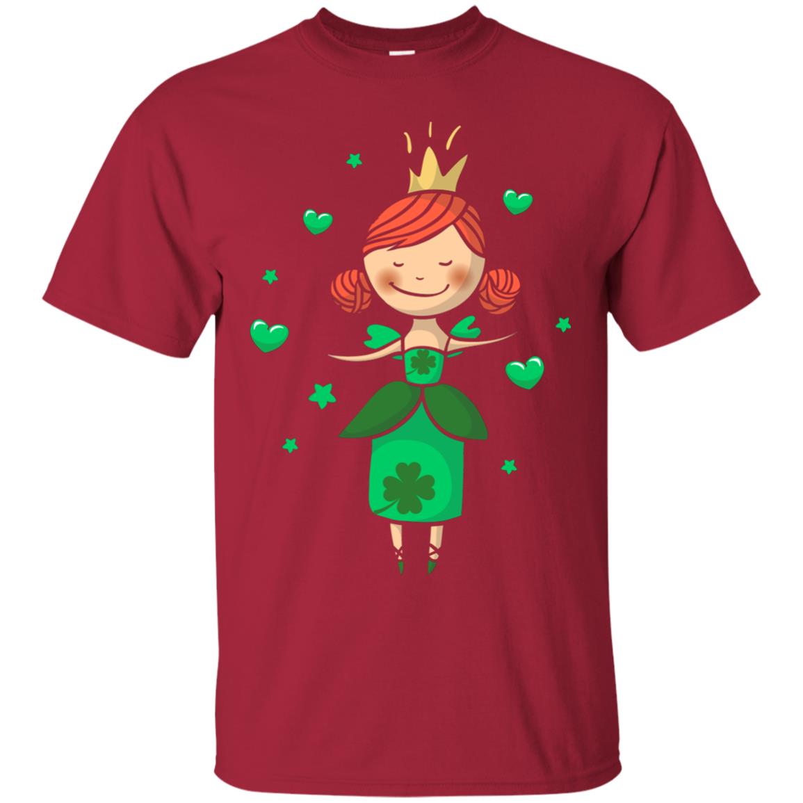 Irish Princess St. Patricks Day Gift Shirt For Girls Cardinal