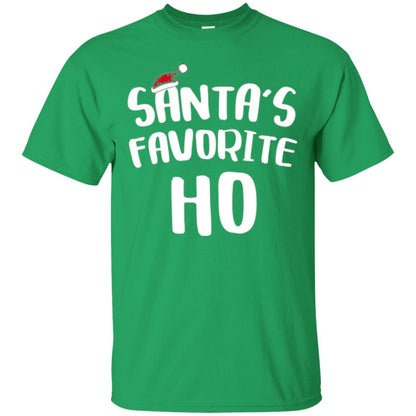 Christmas T-shirt Santa_s Favorite Ho Irish Green