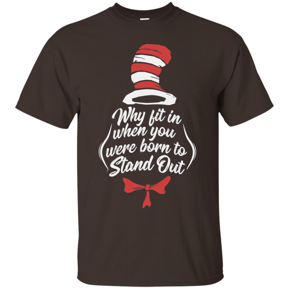 Why Fit In When You Were Born To Stand Out Teacher T-shirt Dark Chocolate