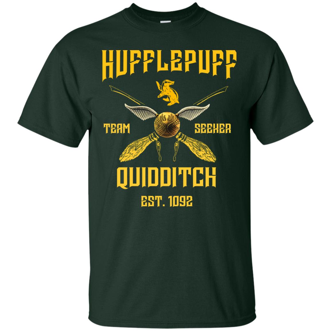 Hufflepuff Quidditch Team Seeker Est 1092 Harry Potter Shirt Forest