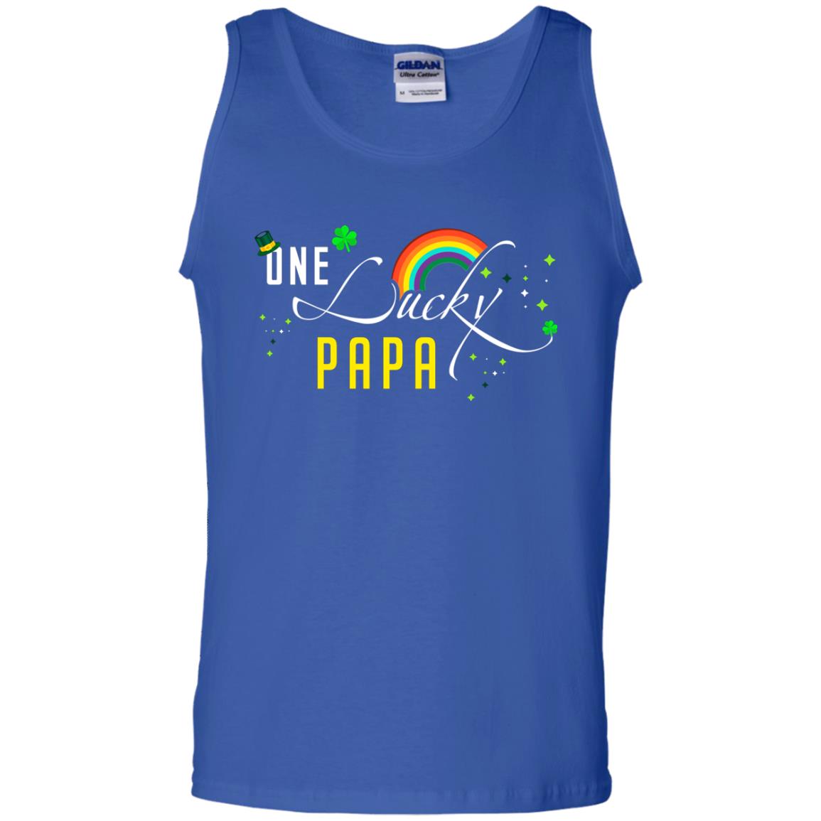 One Lucky Papa St. Patrick_s Day T-shirt Royal
