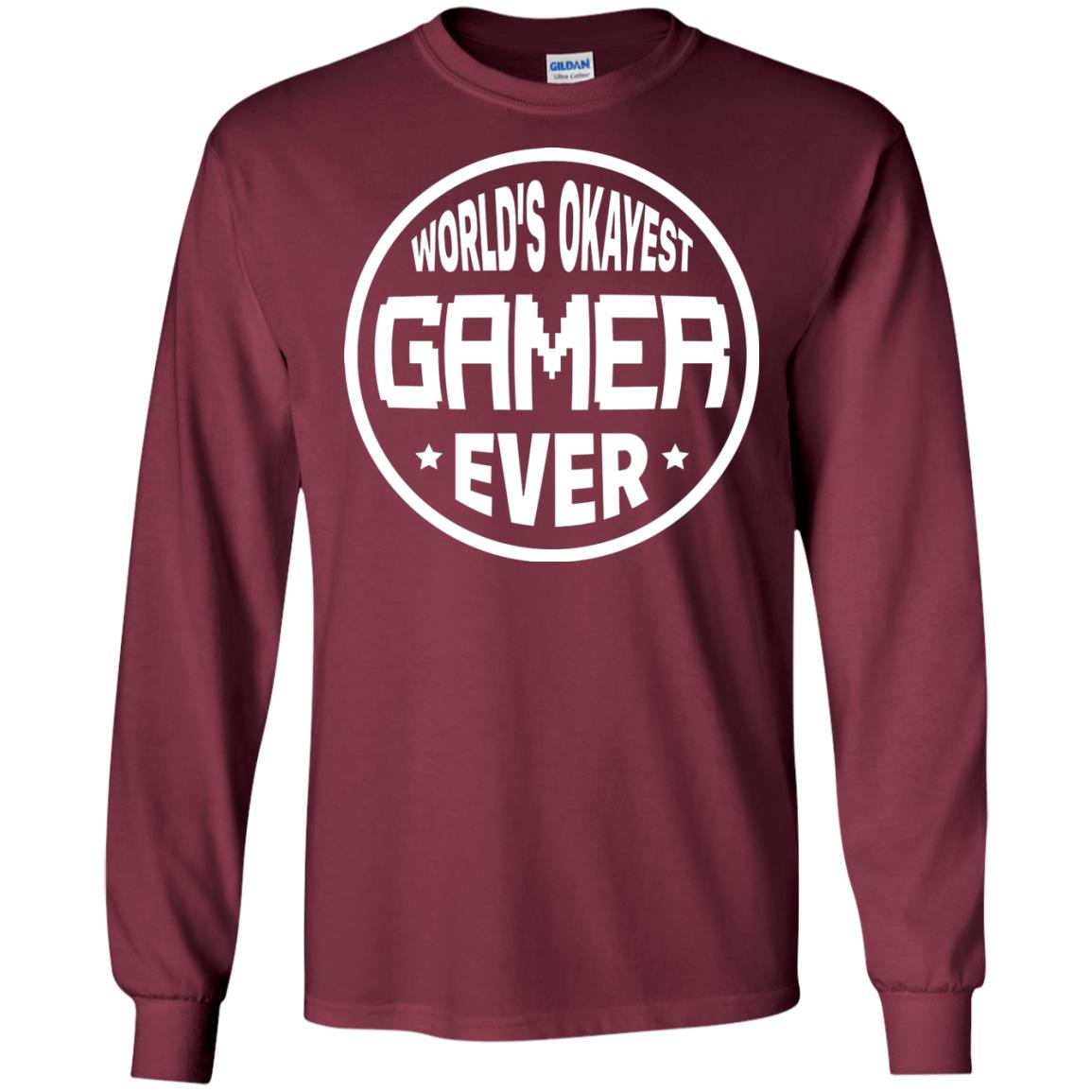World’s Okayest Gamer Ever Best T-shirt For Gaming Lover Maroon