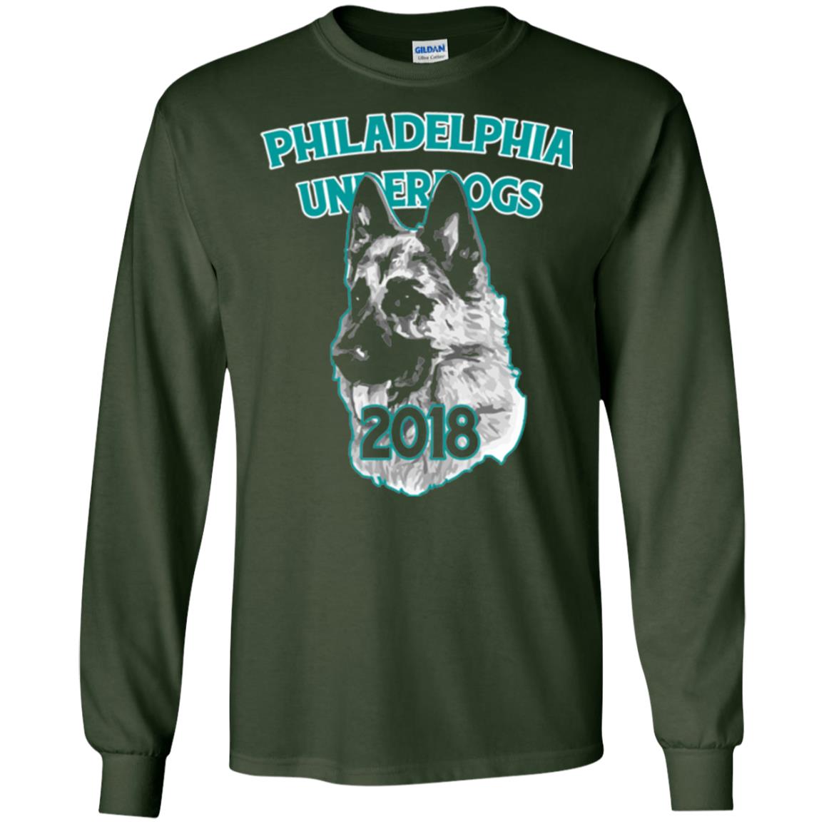 Dog Lover T-shirt Philadelphia Underdogs Celebration 2018 T-shirt Forest Green
