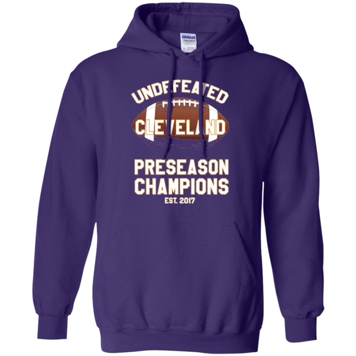 Football T-shirt Cleveland Football Undefeated Preseason Champion Purple