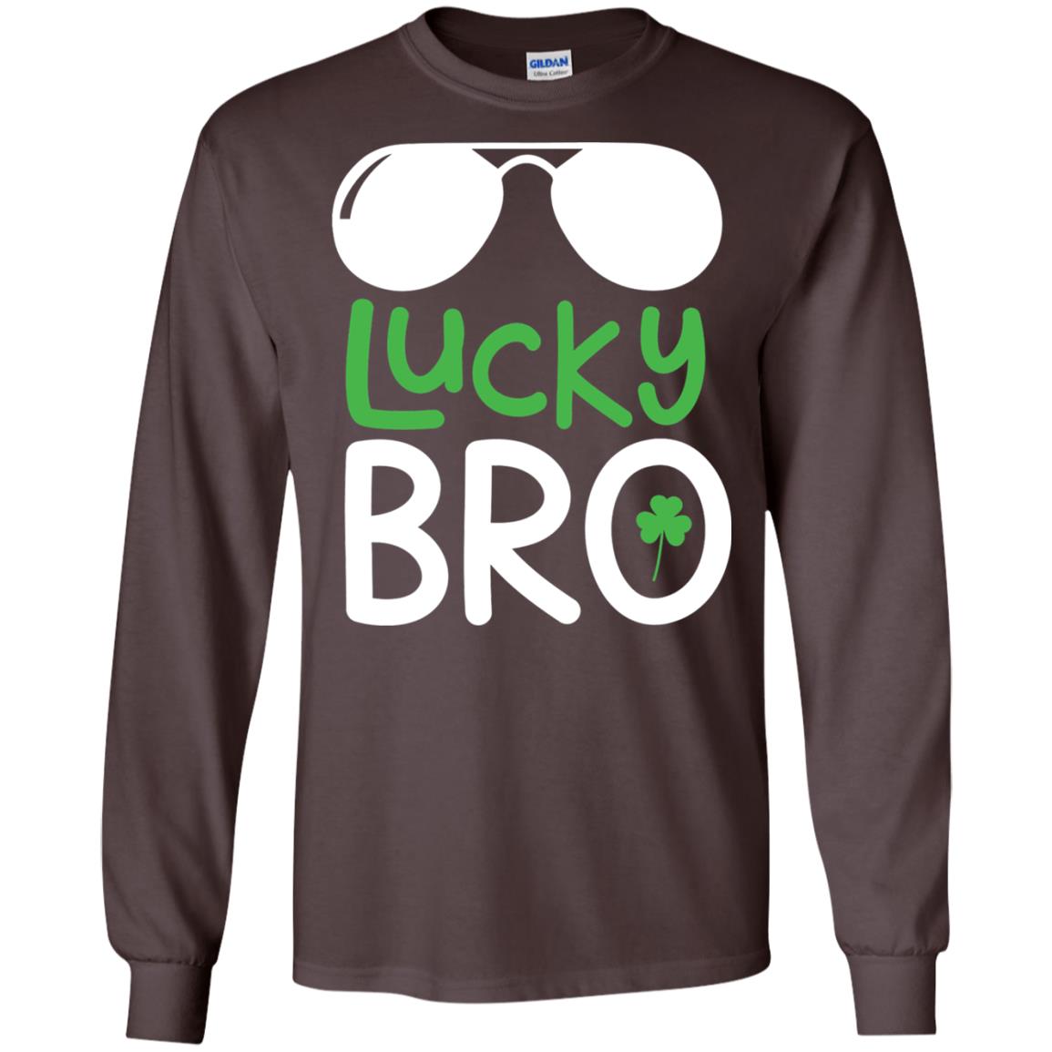 Lucky Bro St. Patrick_s Day T-shirt Dark Chocolate