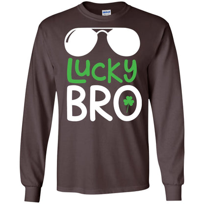 Lucky Bro St. Patrick_s Day T-shirt Dark Chocolate