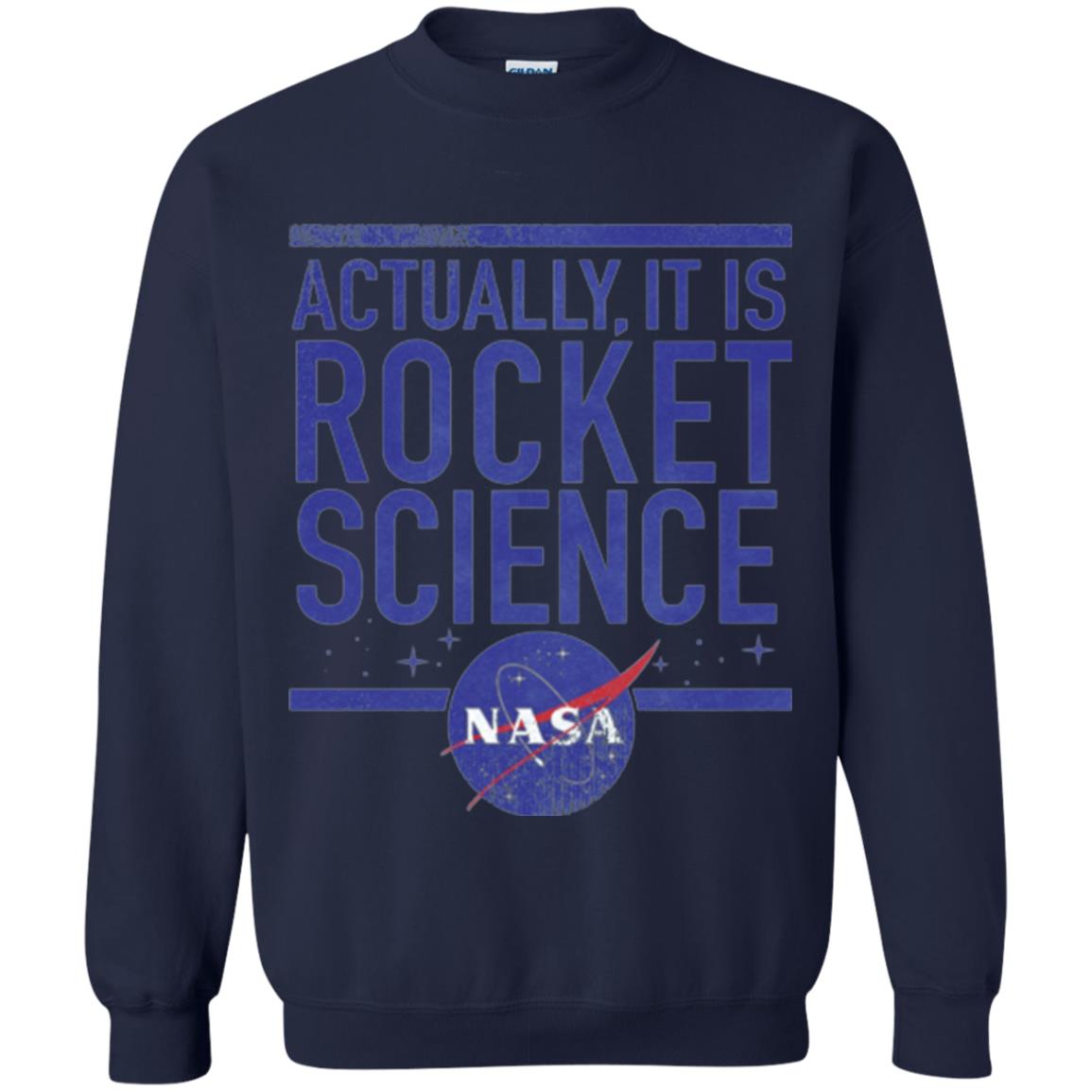 Science T-shirt Actually It Is Rocket Science Graphic Navy