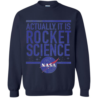 Science T-shirt Actually It Is Rocket Science Graphic Navy