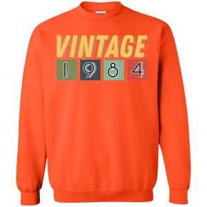 Vintage 1984 34th Birthday Gift Shirt For Mens Or WomensG180 Gildan Crewneck Pullover Sweatshirt 8 oz.