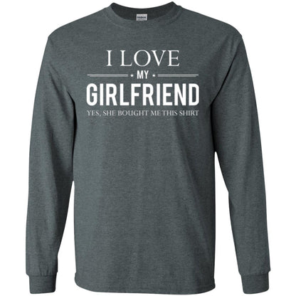 Boyfriend T-shirt I Love My Girlfriend She Bought Me This Shirt Dark Heather