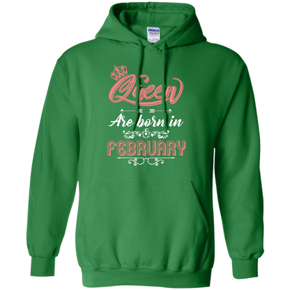Brithday T-Shirt Queen Are Born In February Irish Green
