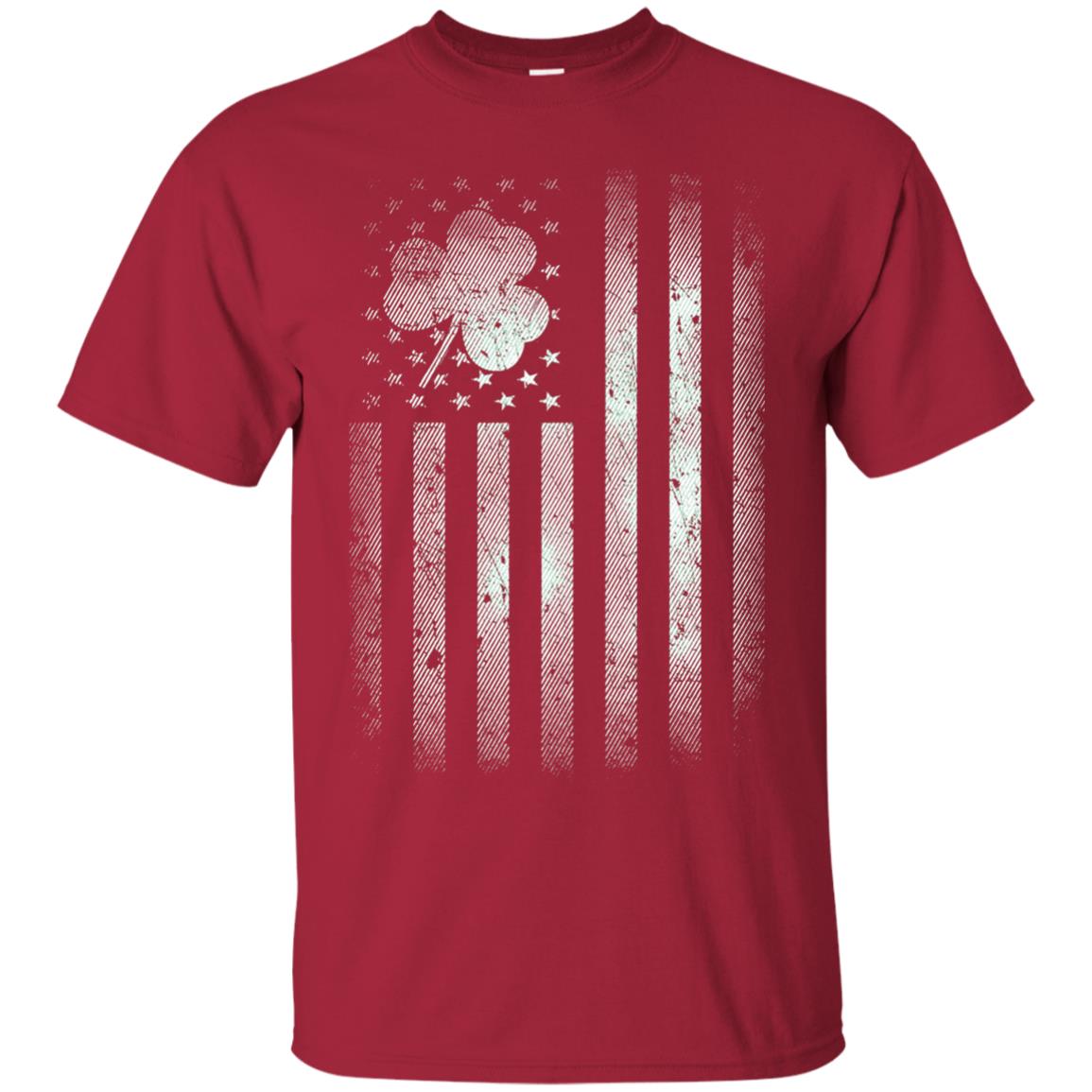 Vintage Irish American Shamrock Flag St Patricks Day T-shirt Cardinal