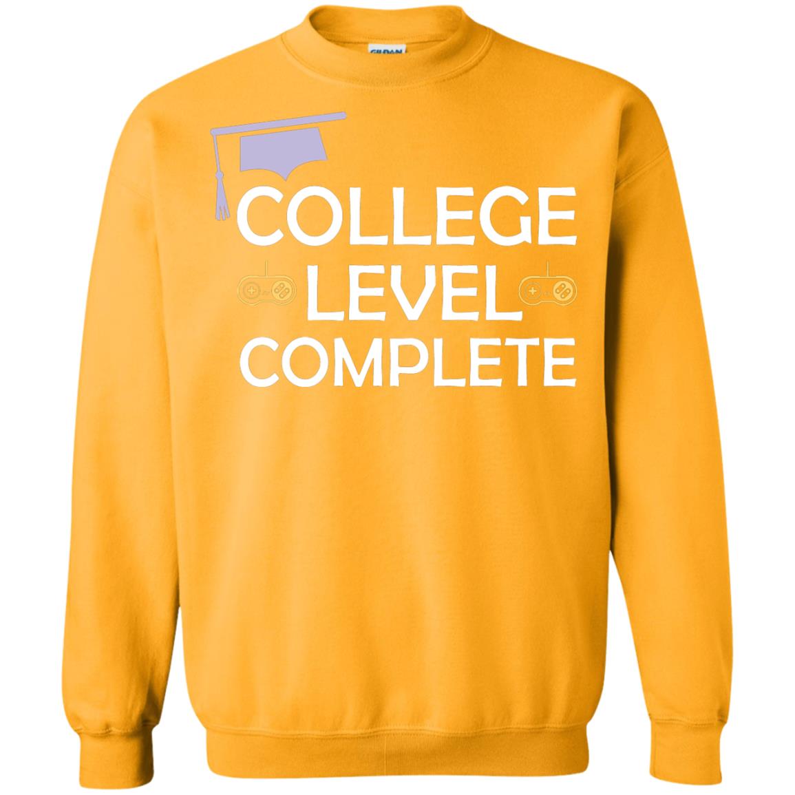 College Level Complete Funny College Graduation Shirt Gold