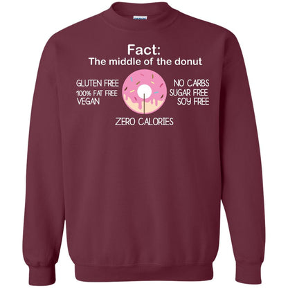 Fact The Middle Of The Donut Zero Calories Shirt Maroon