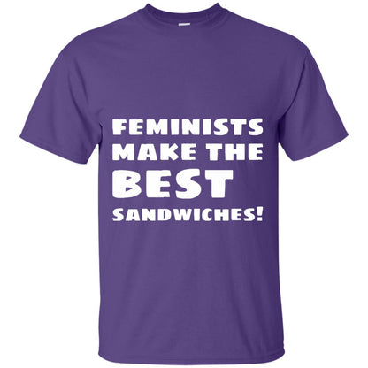 Feminists Make The Best Sandwiches Conversation T-shirt Purple