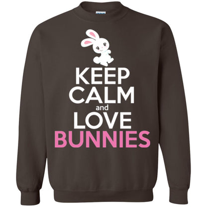 Bunny T-shirt Keep Calm And Love Bunnies Dark Chocolate