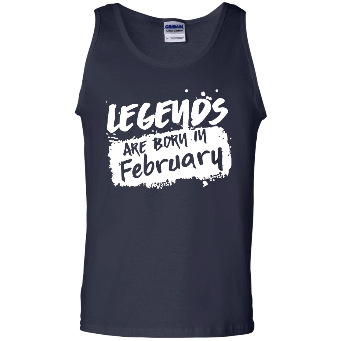 February Birthday Shirt Legends Are Born In February Navy