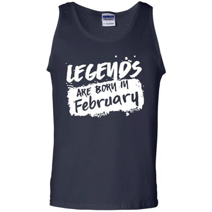 February Birthday Shirt Legends Are Born In February Navy
