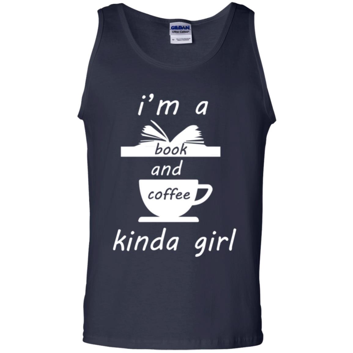 Book Lover T-shirt I'm A Book And Coffee Kinda Girl T-shirt Navy