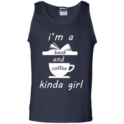 Book Lover T-shirt I'm A Book And Coffee Kinda Girl T-shirt Navy