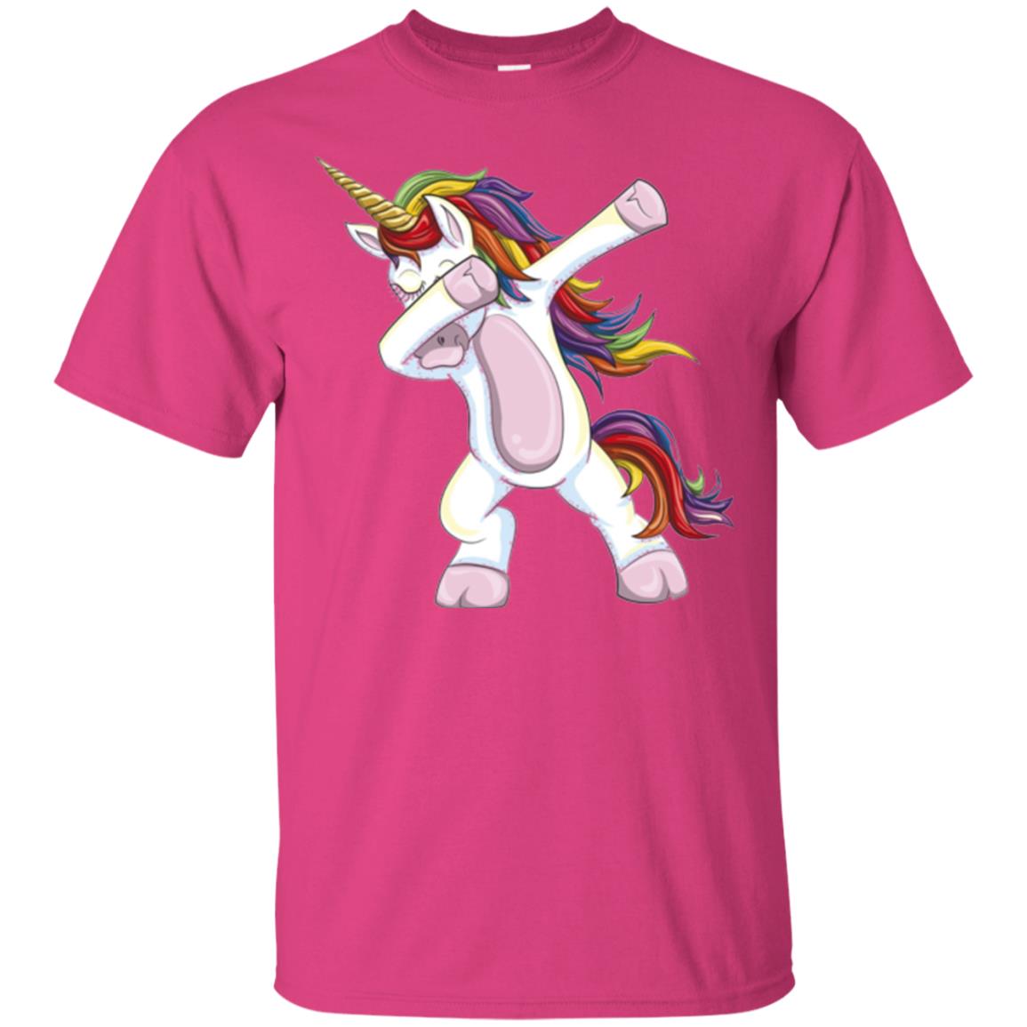 Dabbing Unicorn T-shirt Heliconia