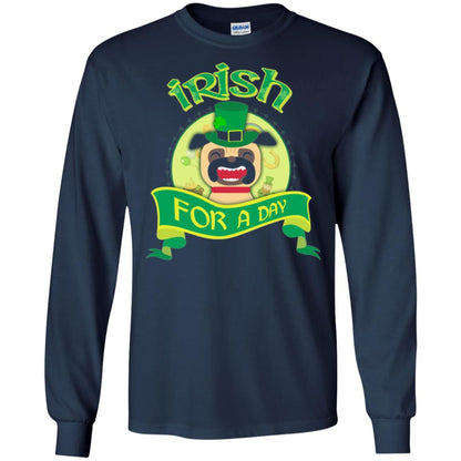Saint Patrick_s Day T-shirt Amazing I_m Irish Pug Navy