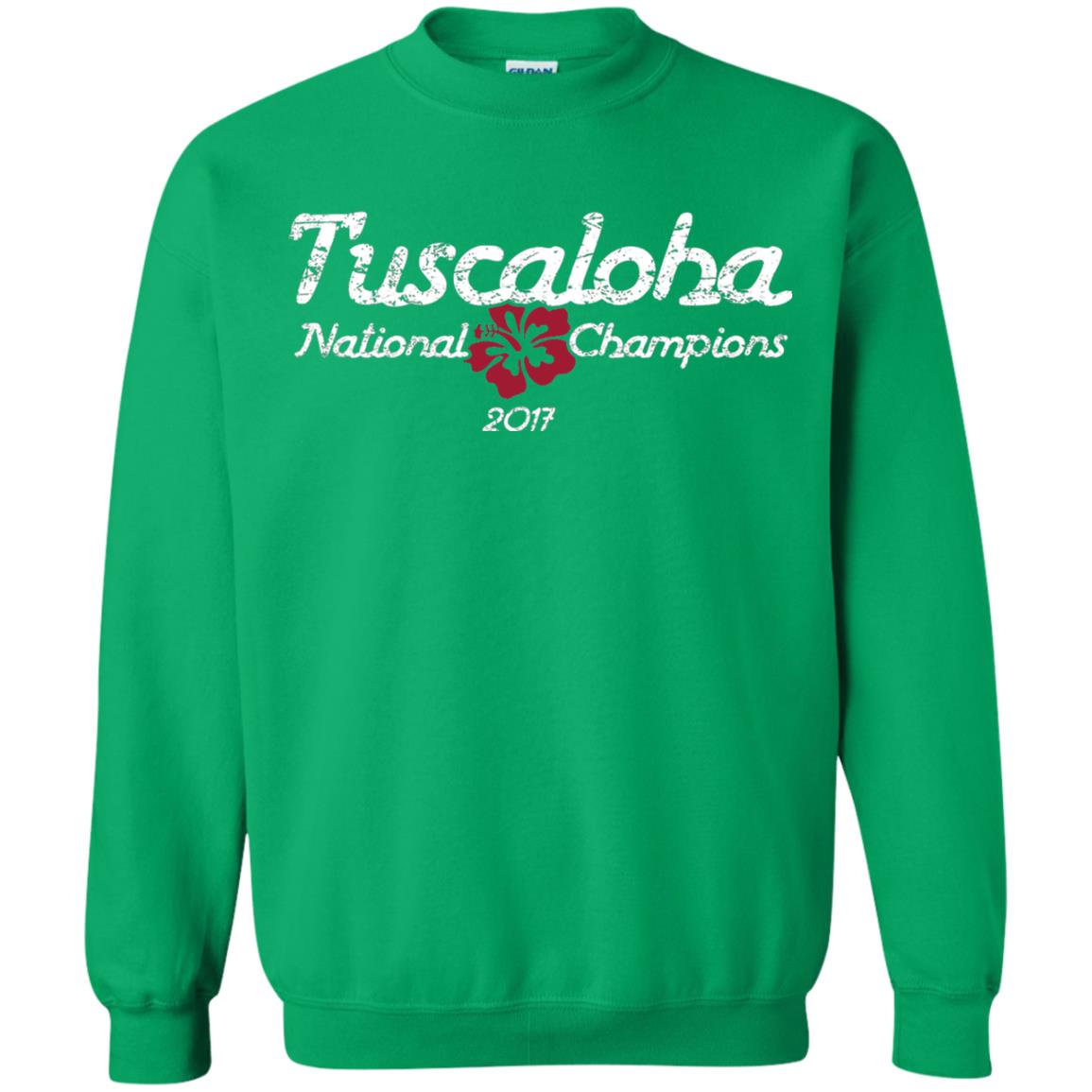 Football T-shirt Alabama Tuscaloha National Champions 2017 Irish Green