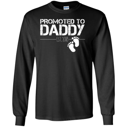 Promoted To Daddy Est 2018 New Daddy T-shirt Black