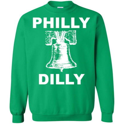 Football T-shirt Philly Dilly With Liberty Bell And Crack Philadelphia Irish Green