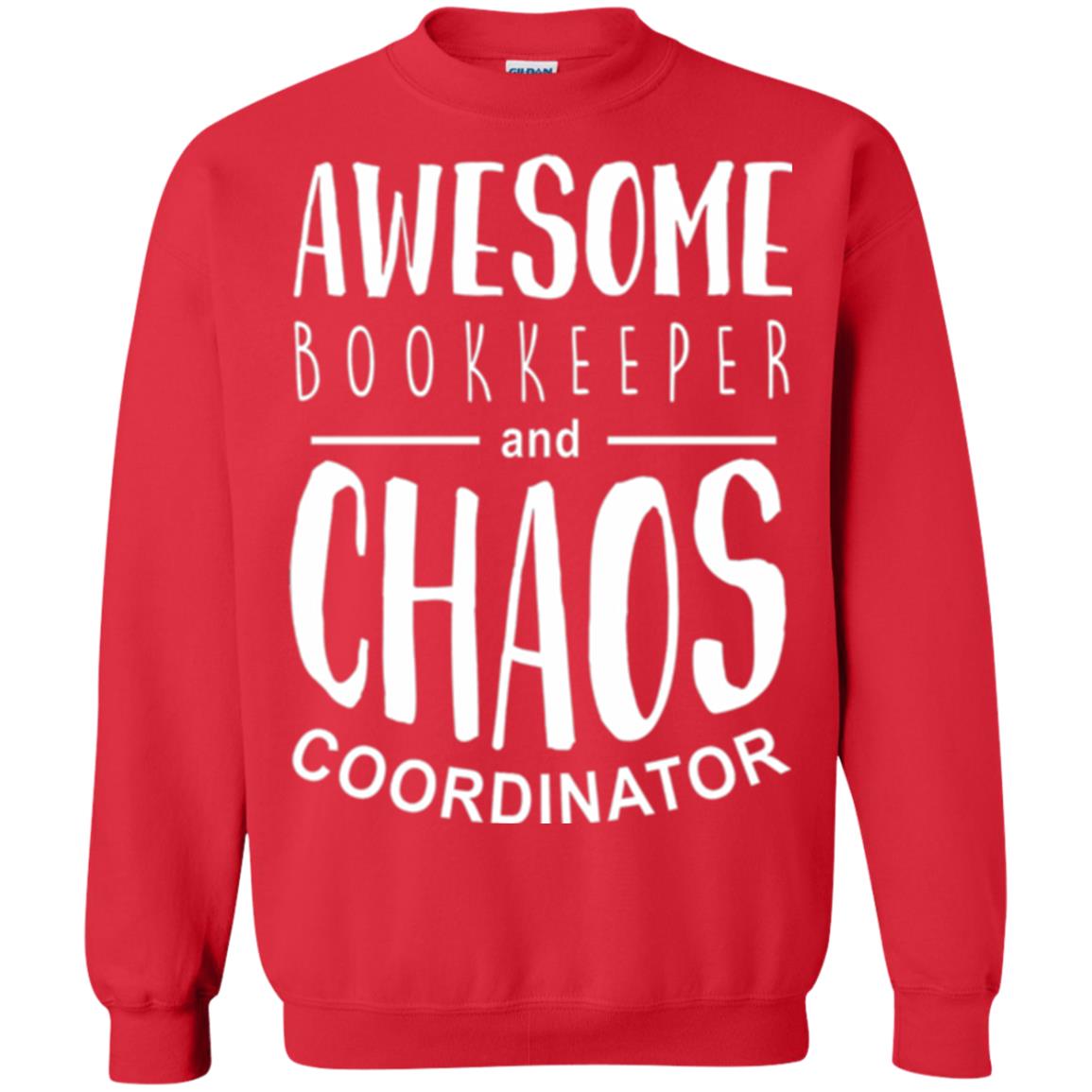 Bookeeper T-shirt Awesome Bookkeeper And Chaos Coordinator Red