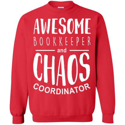 Bookeeper T-shirt Awesome Bookkeeper And Chaos Coordinator Red