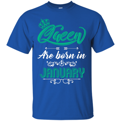 Brithday T-Shirt Queen Are Born In January Royal