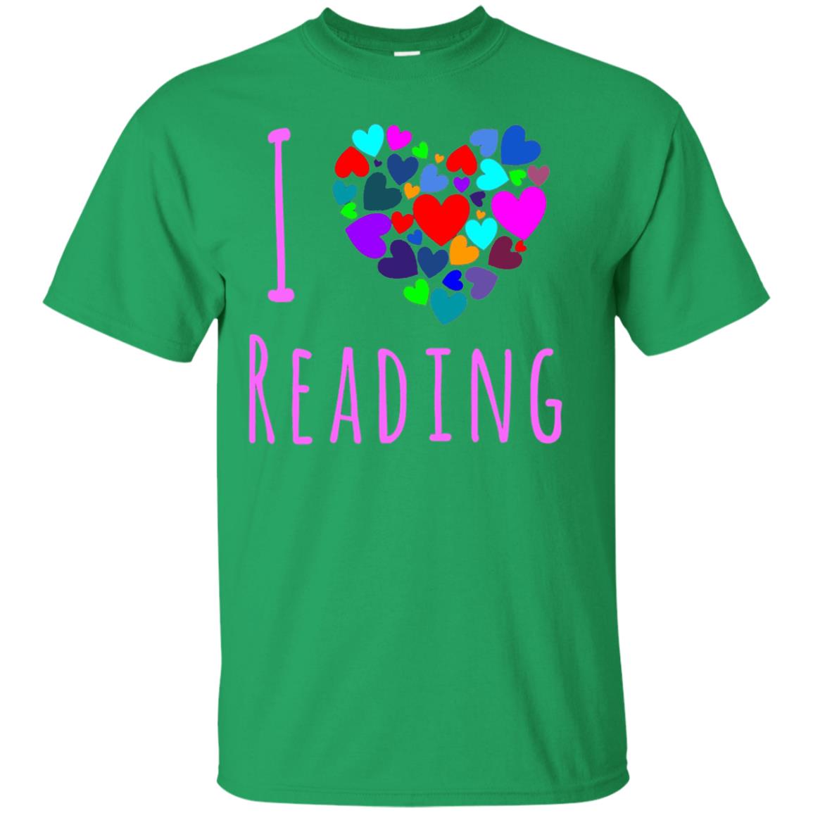 I Love Reading Club Heart Love Books Gift Shirt For Bookworm Irish Green