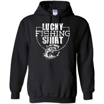 Fisherman T-shirt Lucky Fishing Shirt Do Not Wash Black