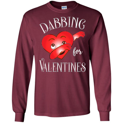 Valentines Day T-shirt Dabbing Heart T-shirt Maroon