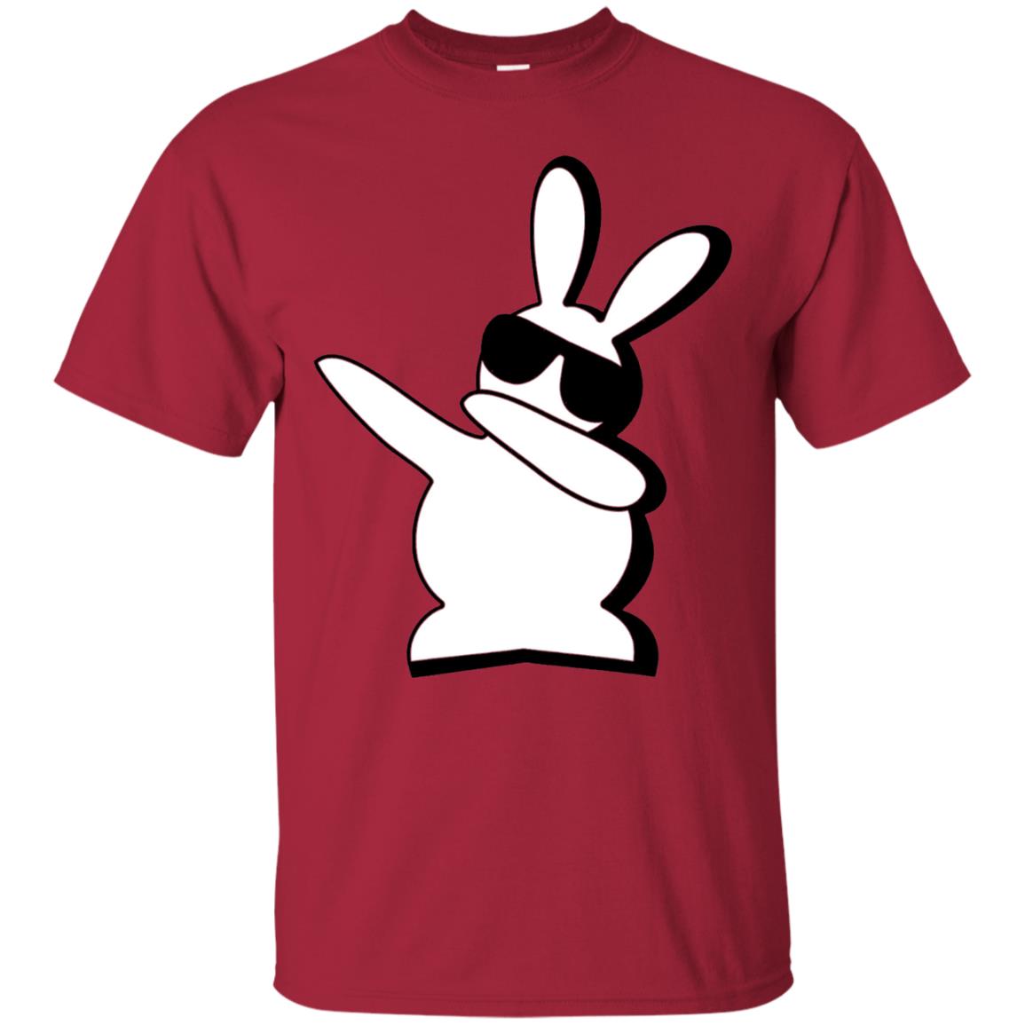 Dabbing Hip Hop Bunny Easter Shirt Cardinal