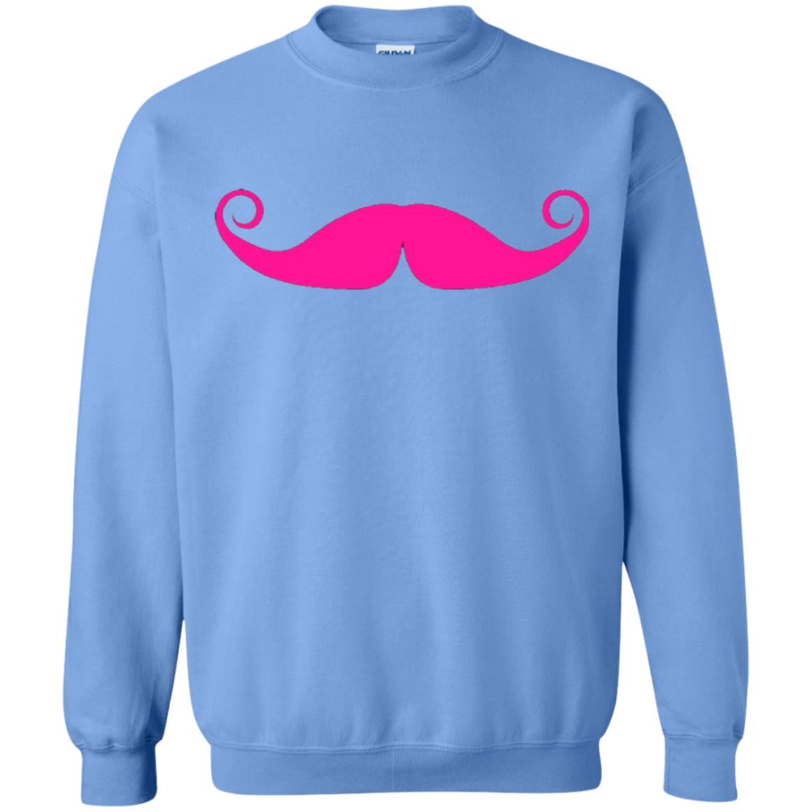 Pink Mustache T-shirt Funny Gift For Men Carolina Blue