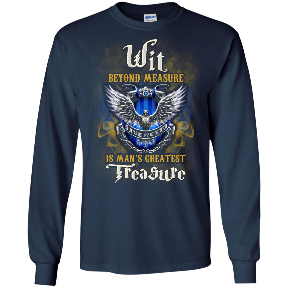 Wit Beyond Measure Is Man's Greatest Treasure Ravenclaw House Harry Potter Fan ShirtG240 Gildan LS Ultra Cotton T-Shirt