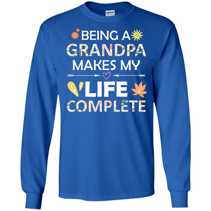 Being A Grandpa Make My Life Complete Parent_s Day Shirt For Grandfather Royal