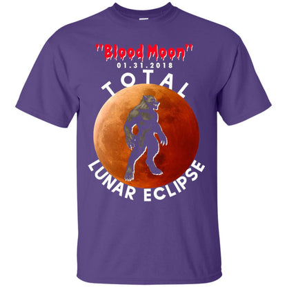 Best Total Lunar Eclipse Shirt 2018 - Blood Moon Werewolf T-shirt Purple