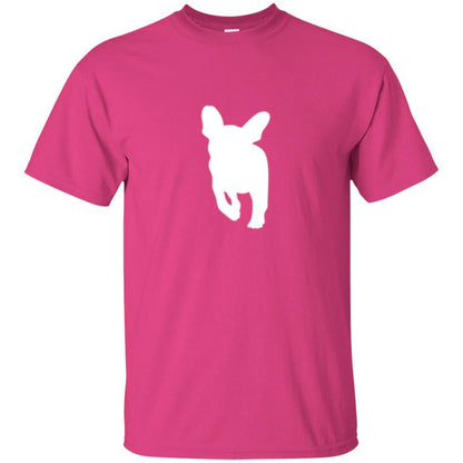 French Bulldog T-shirt White Silhouette Of Puppy Heliconia
