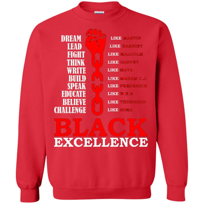 Black Excellence Black Af Proud African American T-shirt Red